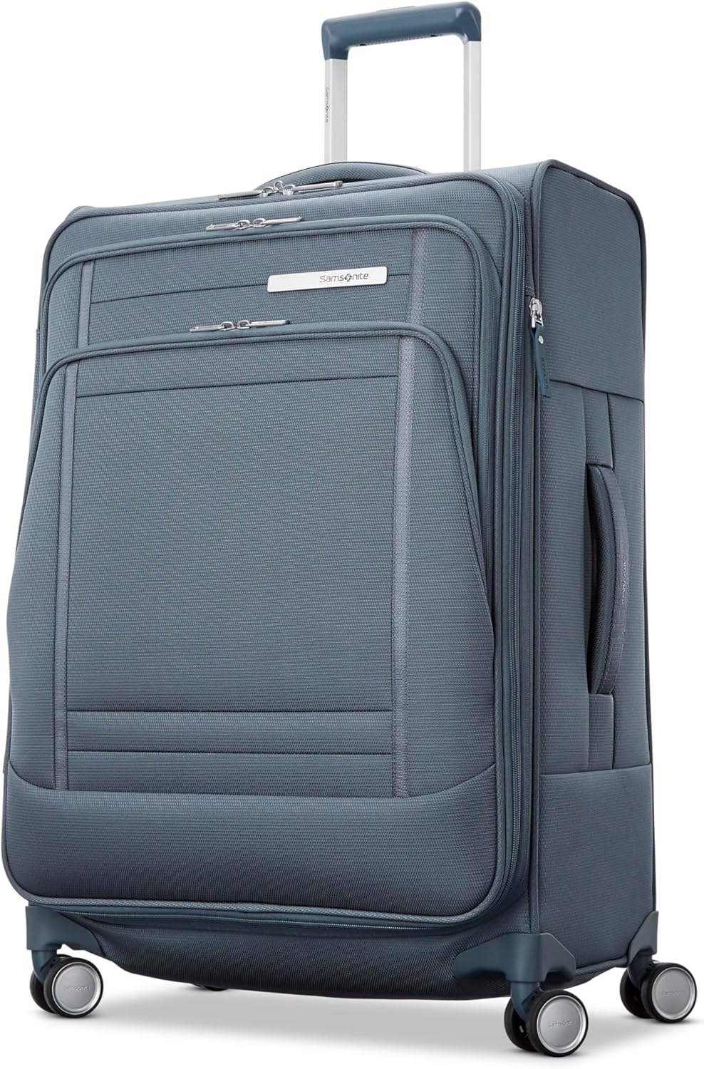 Samsonite UpLIFT 25" Lightweight Softside Luggage with Spinner Wheels - Expandable, Medium Checked - Airline-Approved, Polyester Soft Suitcase for Ultra Light Travel - Elemental Blue