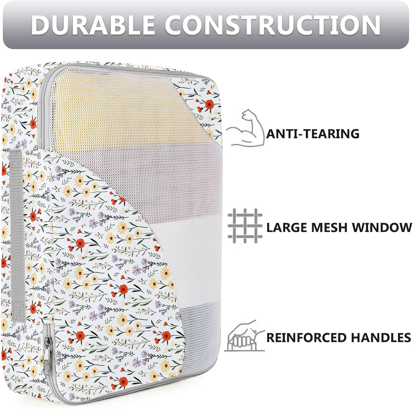 OlarHike 8 Set Packing Cubes for Travel, Sturdy Suitcase Organizer in 4 Sizes (Extra Large, Large, Medium, Small), OlarHike Luggage Cubes with Toiletry Bag, Essentials for Cruise Ship Gifts for Women