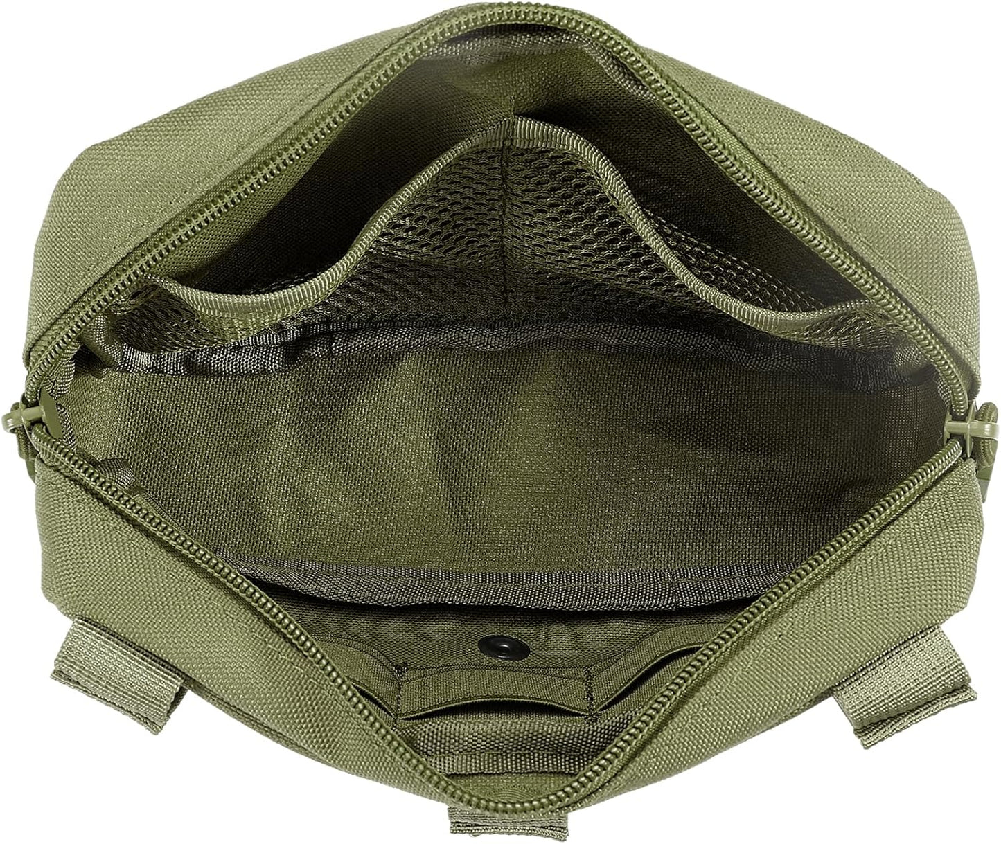 Tactical Molle Admin Pouch Utility Laser Cut EDC Tool Pouch Bag Horizontal Modular Pouches Include US Flag Patch and Keychain