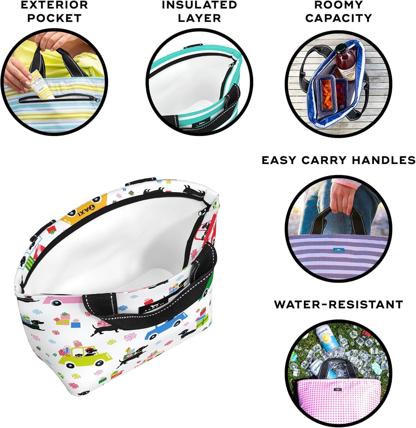 SCOUT Nooner Lunch Bag - Lightweight Insulated Soft Cooler for Women, Teachers, Nurses, Beach, Travel, Pool & Picnic Cooler