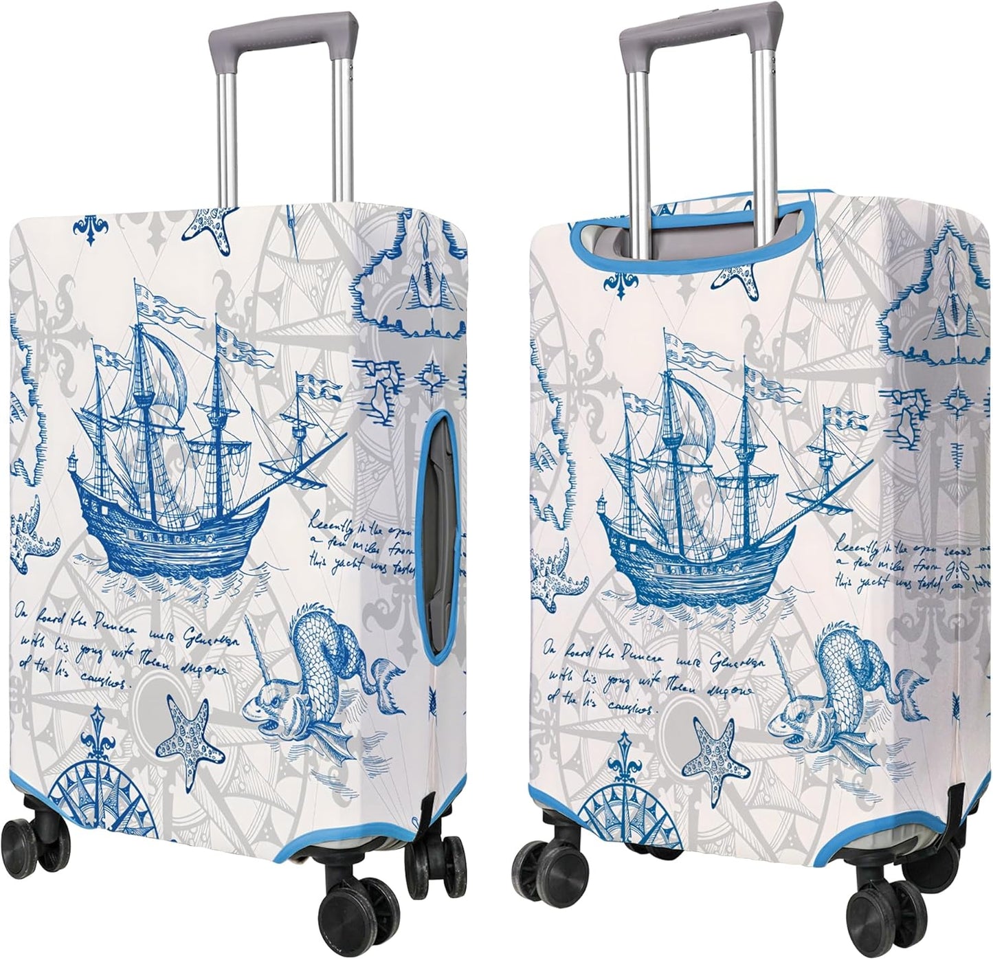 Travel Luggage Cover Suitcase Protector Fits 18-32 Inch Wheel Covers PatternedTravel Related Items Flower Luggage Protector Elastic M
