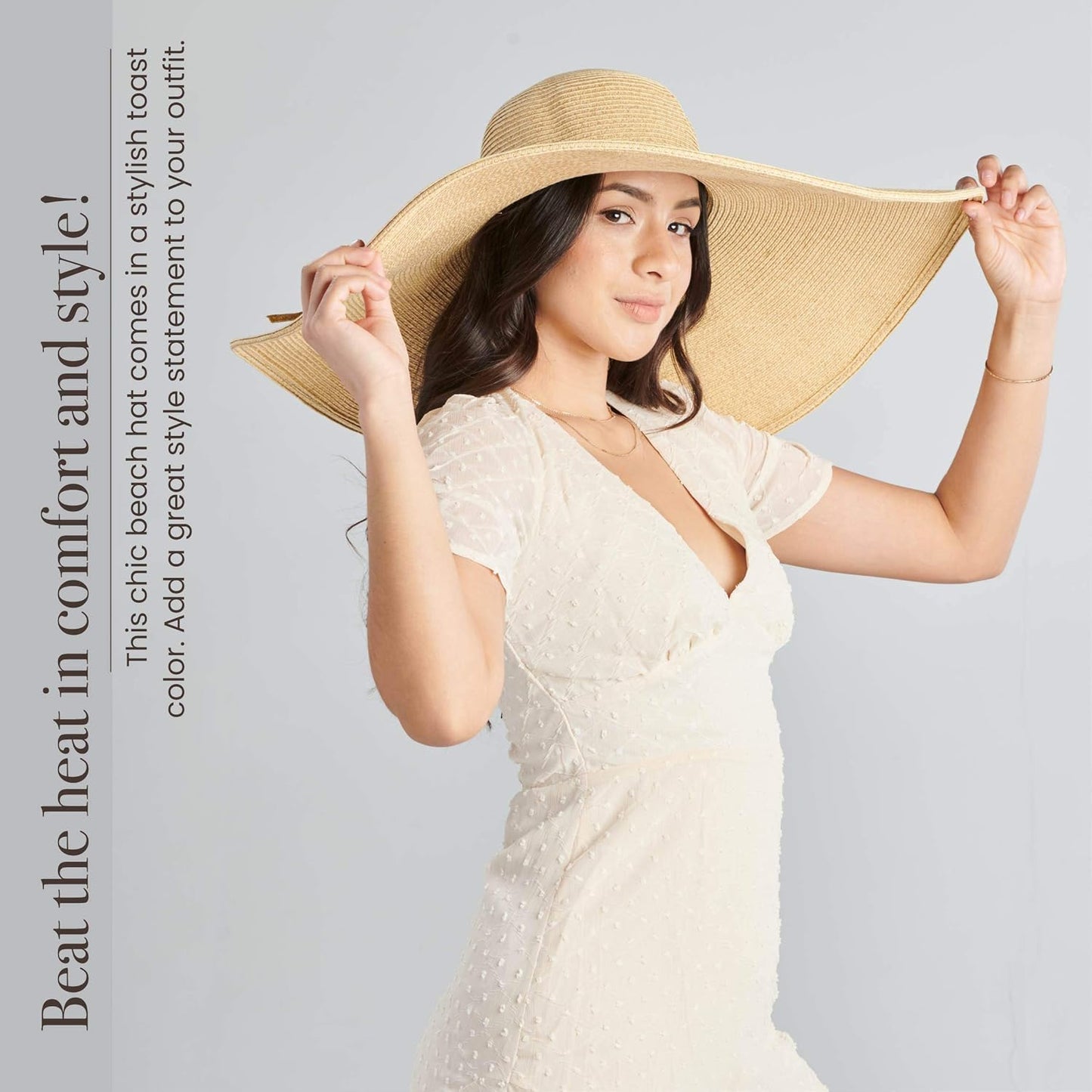 San Diego Hat Company Women's Ultrabraid X-Large Brim Hat, Adjustable Sun Hat with UPF 50+