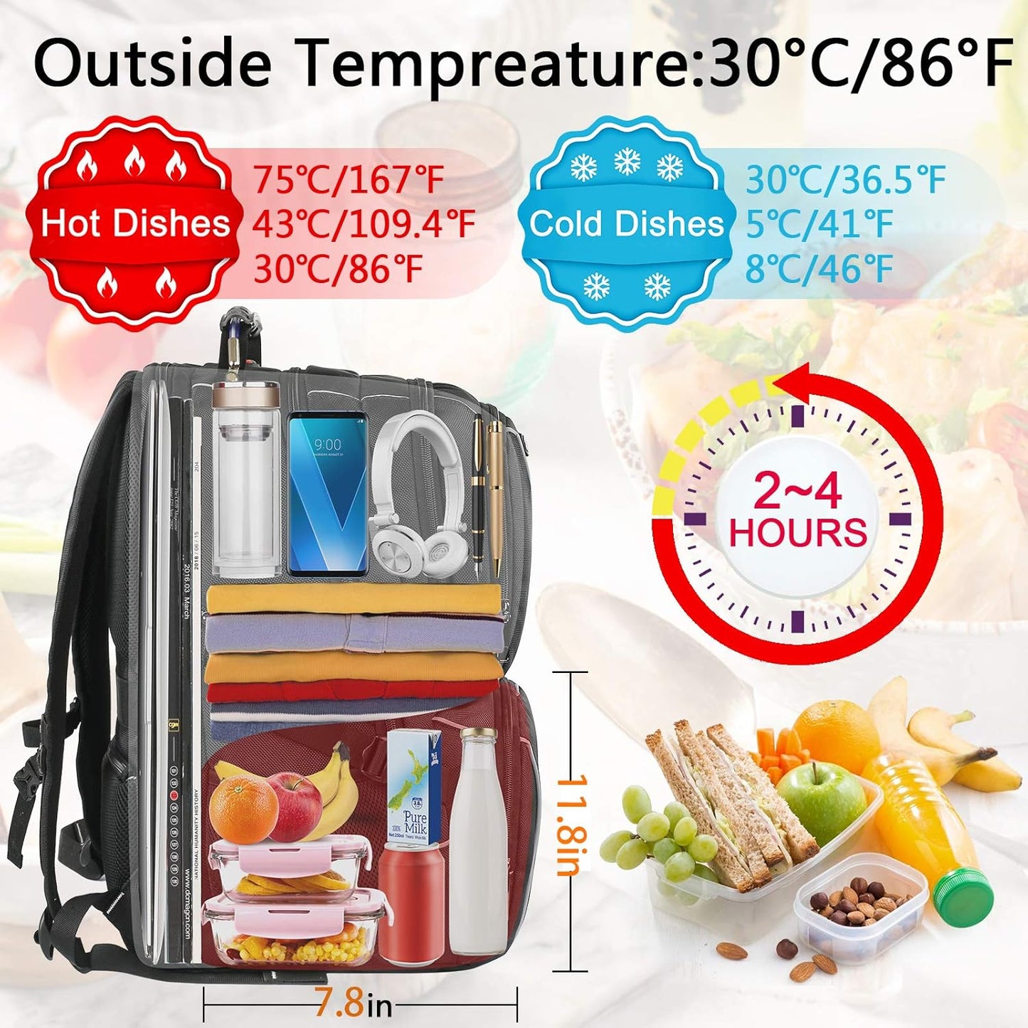 VECKUSON Laptop Backpack, 15.6 Inches, Green, Unisex, Waterproof, USB Charging Port, Insulated, TSA Approved, Anti-Theft, Durable Polyester Nylon Fabric