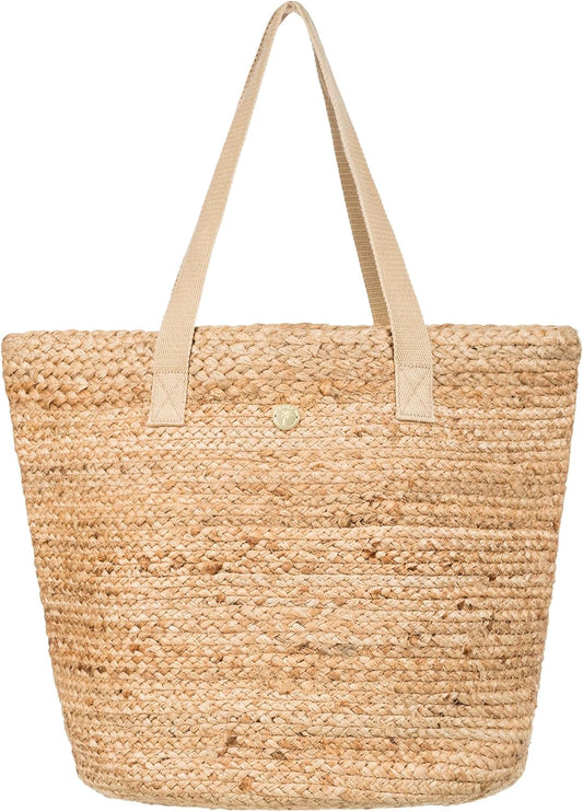 Roxy Women's Beach Tote Bag | Travel | Vacation | Straw | Lightweight | Breathable