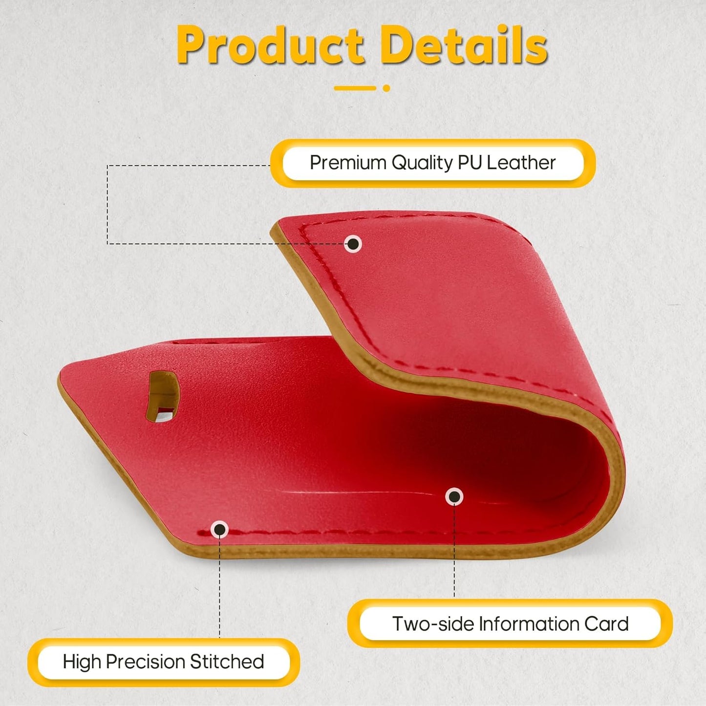 Travelambo Luggage Tags for Suitcases Faux Leather Privacy Protection 20 Pack Bag Tags Travel Accessories Essential, Deep Red