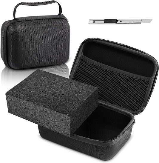 EVA Hard Case with Customizable Foam Protective EVA Carrying Case Shockproof Outdoor for Camera, Digital Products, Electronic Instruments with Knife(Black,12.6 x 12.2 x 3.5 Inch)