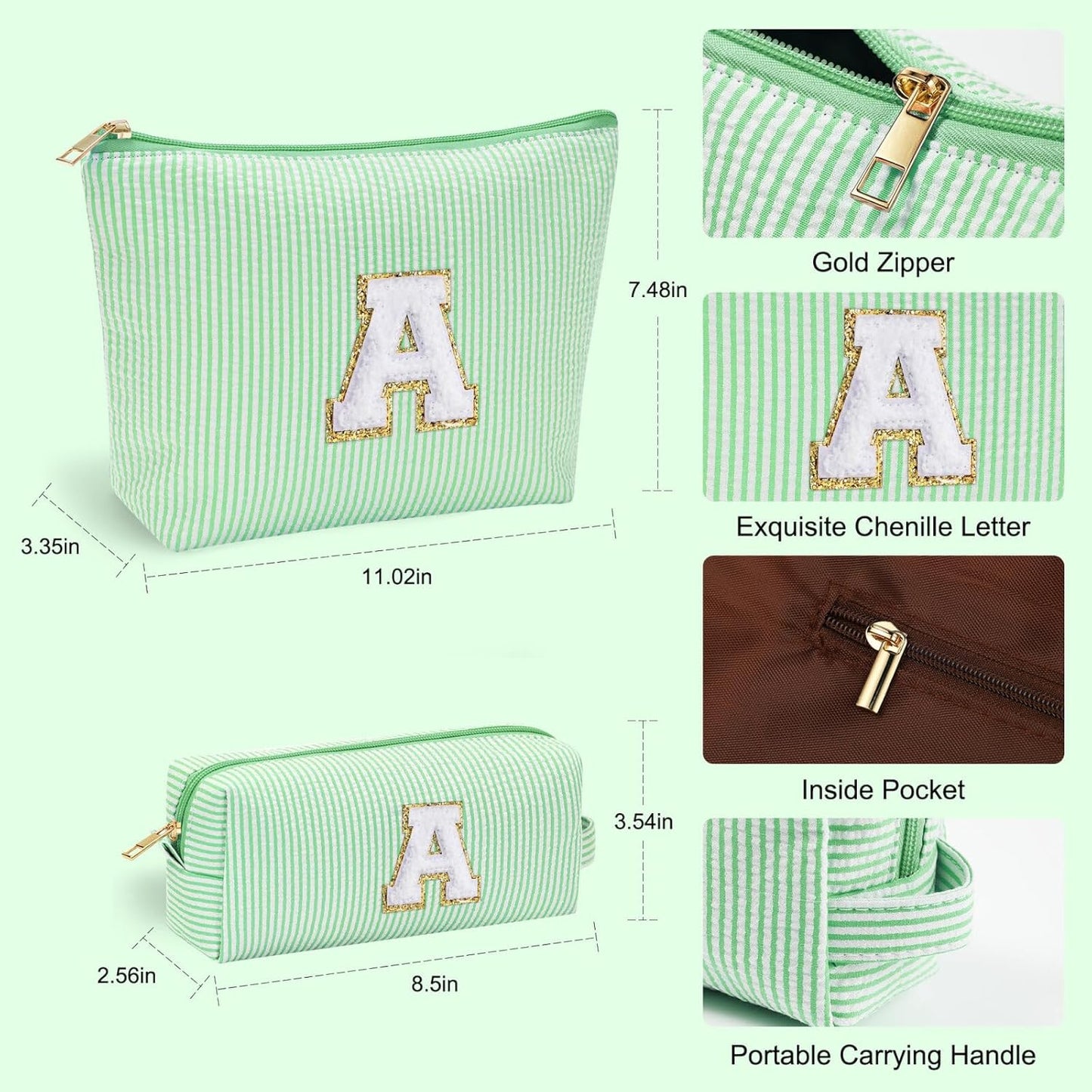 YOOLIFE 2 Pieces Makeup Bags for Women, Mom Birthday Gifts Unique Gifts Makeup Bag Toiletry Bag Makeup Pouch Cosmetic Bag Beauty Bag Cute Makeup Bag Wedding Daughter Friend Gifts for Women Her O