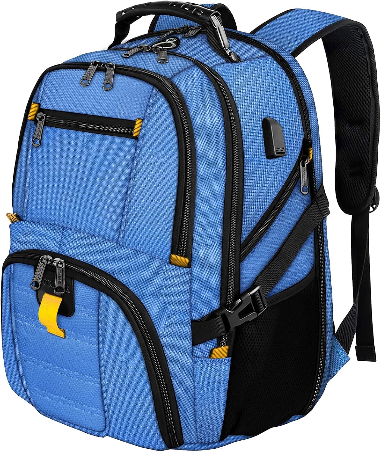 YOREPEK Travel Backpack, Extra Large 50L Laptop Backpacks for Men Women, Water Resistant College Backpack Airline Approved Business Work Bag with USB Charging Port Fits 17 Inch Computers, Cobalt Blue