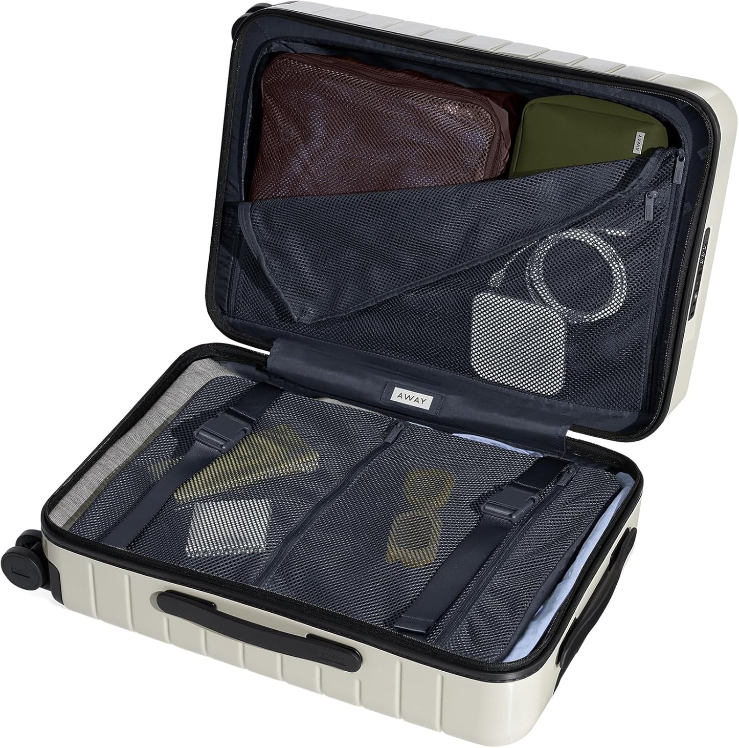 Away Bigger Carry-On Luggage, Lightweight Hardside Large Suitcase with Spinner Wheels, TSA Lock, Airline Approved, Salt White