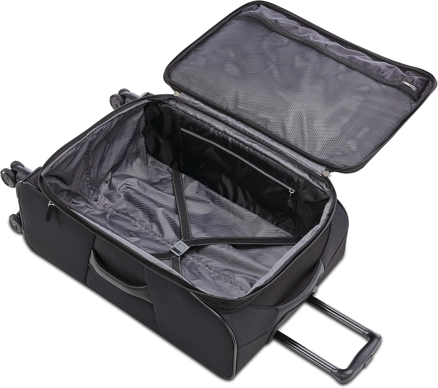 American Tourister 4 KIX 2.0 Expandable Softside Luggage with Spinner Wheels, 24 SPINNER, BLACK