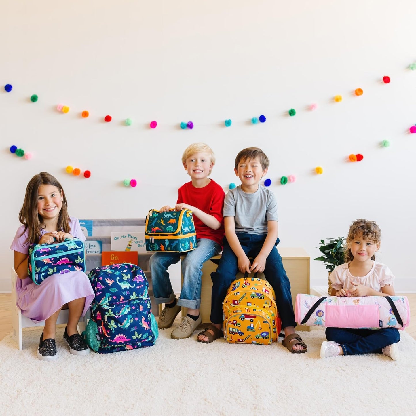 Wildkin Kids Insulated Lunch Box – Durable and Reusable for School & Travel - Parrot Green