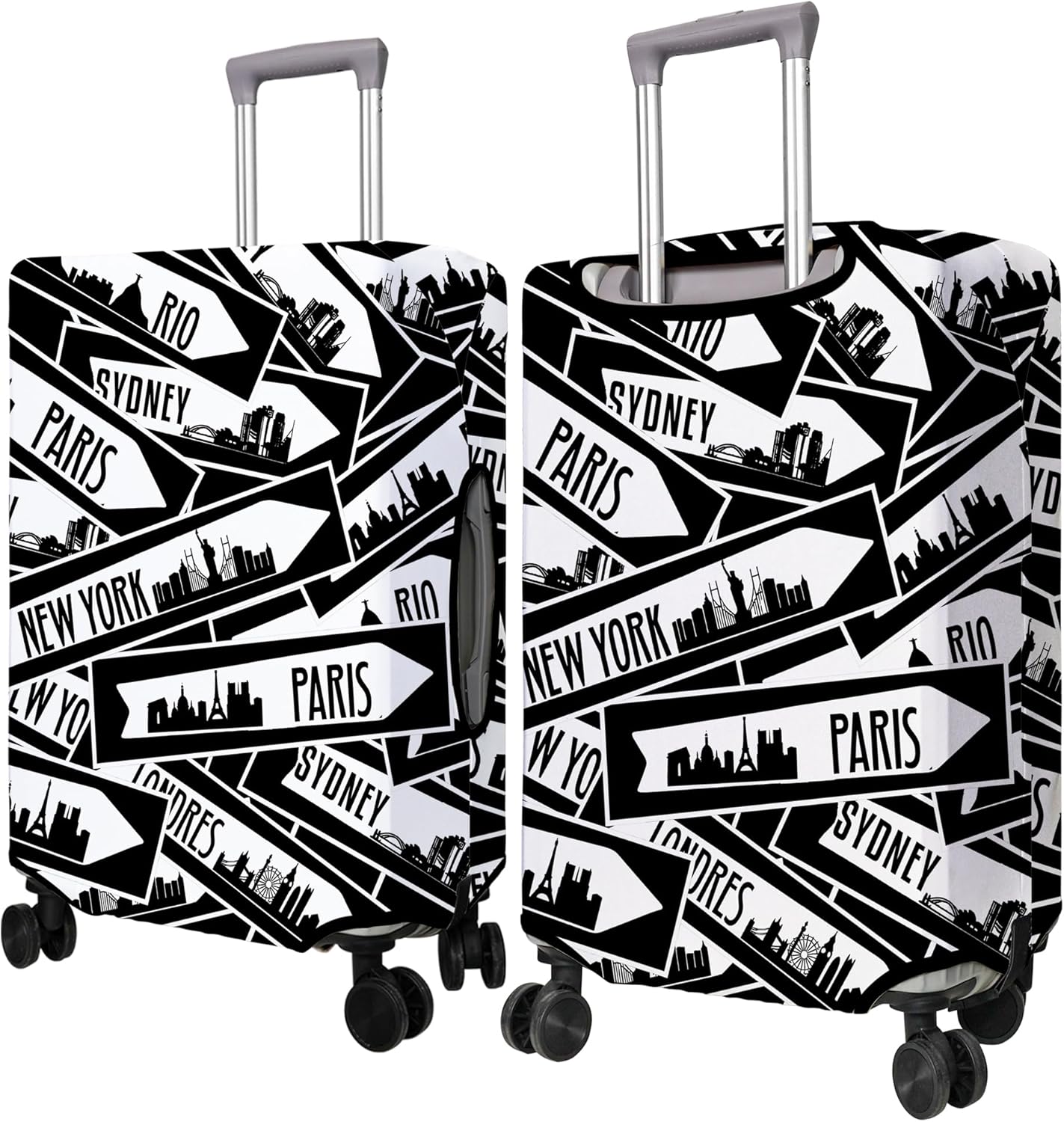 Travel Luggage Cover Suitcase Protector Fits 18-32 Inch Wheel Covers PatternedTravel Related Items Flower Luggage Protector Elastic XL