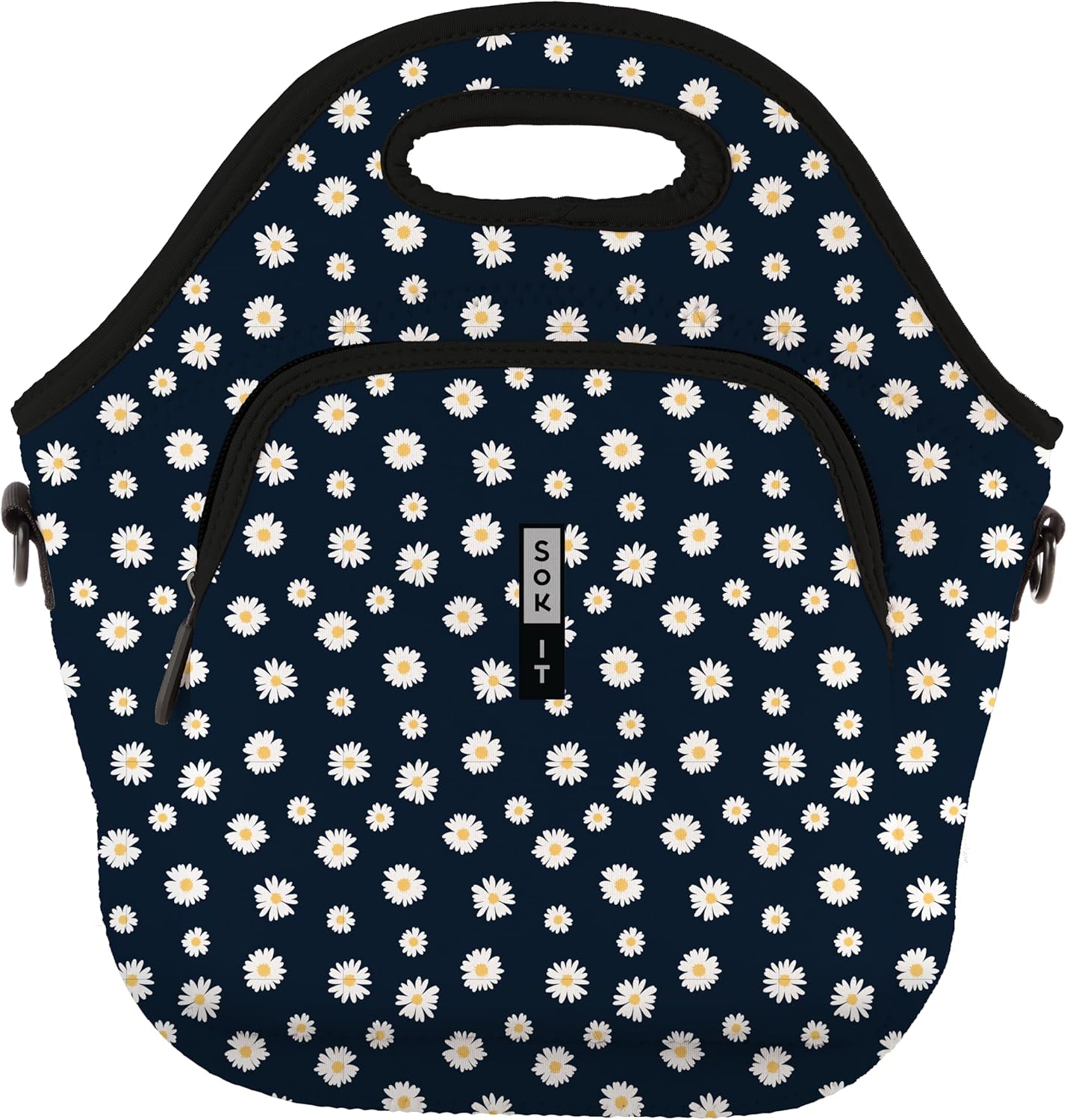 Sok It LunchTote Zippered Bag Insulated Neoprene Caddy (Daisy Chain, X-Large 6.5 Quart Lunch Tote)