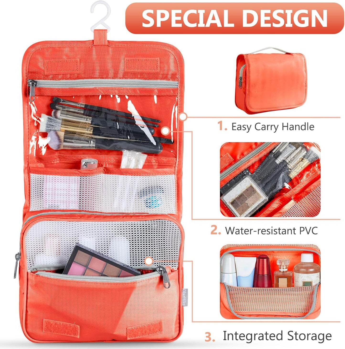 OlarHike 8 Set Packing Cubes for Travel, 4 Various Sizes(Extra Large,Large,Medium,Small), Luggage Organizer Bags for Trip Accessories Essentials,Cubes for Carry on Suitcases (Orange)