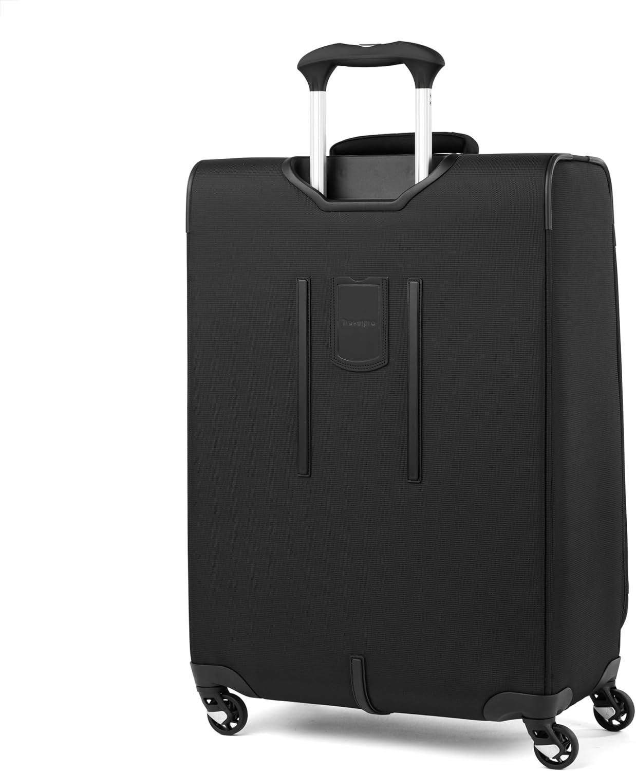 Travelpro Maxlite 5 Softside Expandable Checked Luggage with 4 Spinner Wheels, Lightweight Suitcase, Men and Women, Black, Checked Medium 25-Inch
