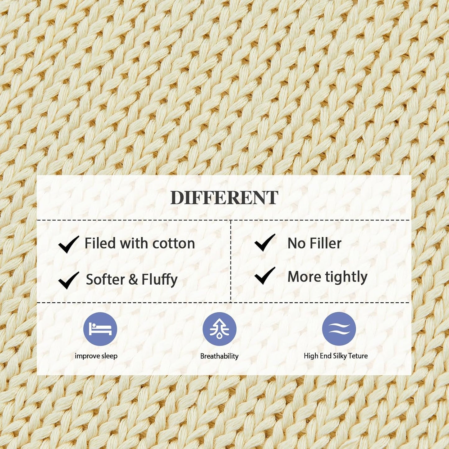 L'AGRATY Knitted Weighted Blanket - 60"x80" 15lbs Cooling Chunky Knit Heavy Blanket for Adults Braided Crochet Throw Thick Cable Yarn Knit Decorative No Beads Evenly Weighted Machine Washable