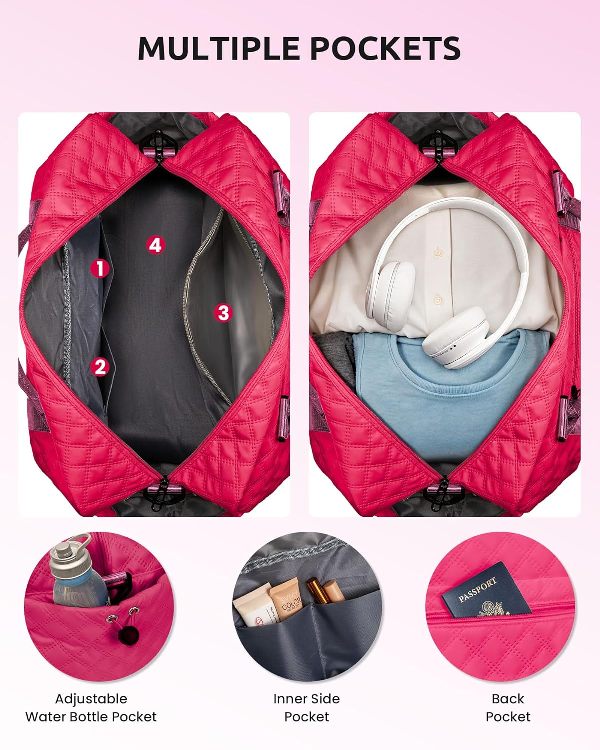 7 8 9 10 11 12 13 14 15 16 Year Old Girl Birthday Gifts-Initial Travel Bag with Shoe Compartment, Weekender Bag, Monogram Overnight Bag for Women, Letter Travel Bag with Makeup Bag (Letter Z)