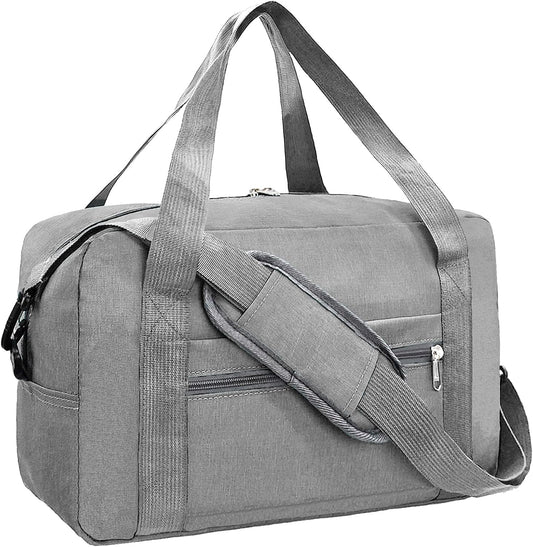 For Spirit Airlines Personal Item Bag 18x14x8 in Underseat Carry-on Luggage foldable Travel Duffle Bag for Airplanes(30L, Dark Grey)