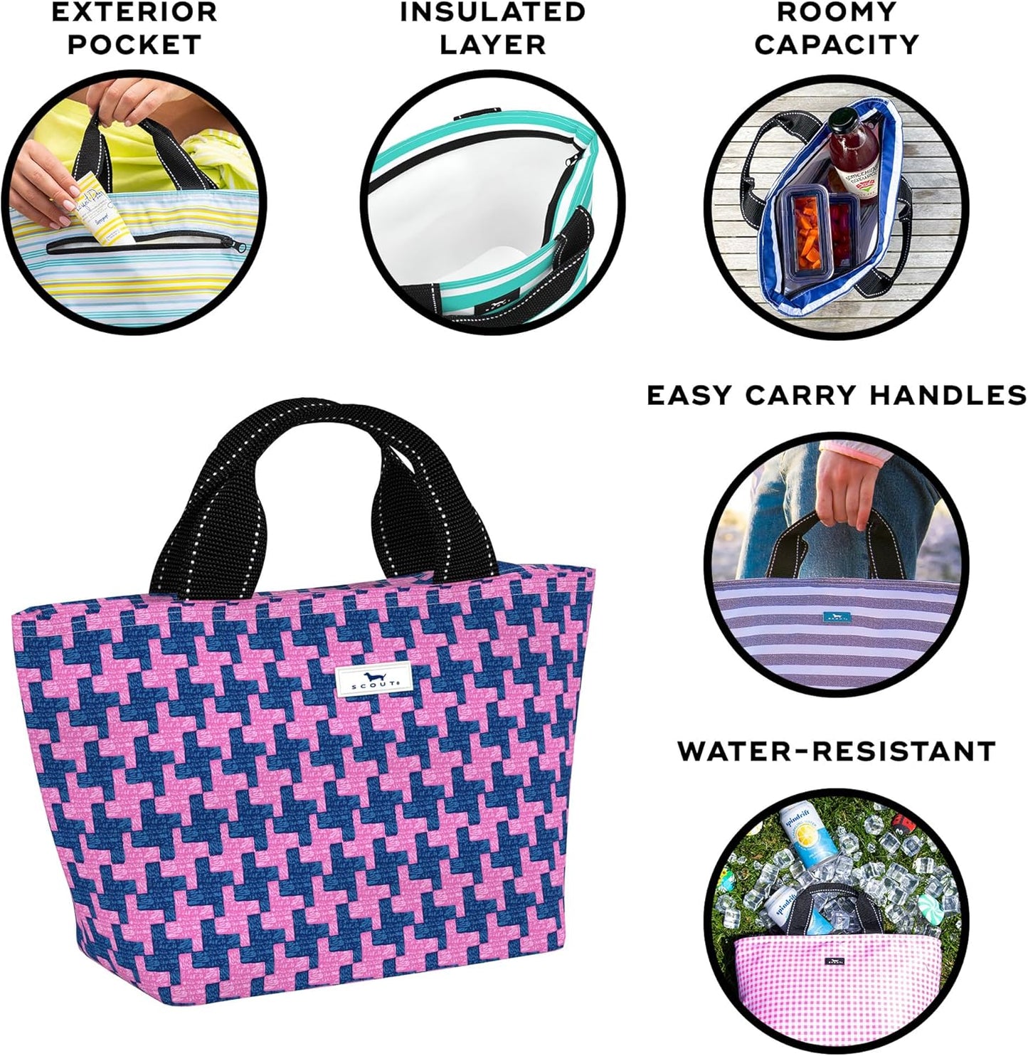 SCOUT Nooner Lunch Bag - Lightweight Insulated Soft Cooler for Women, Teachers, Nurses, Beach, Travel, Pool & Picnic Cooler