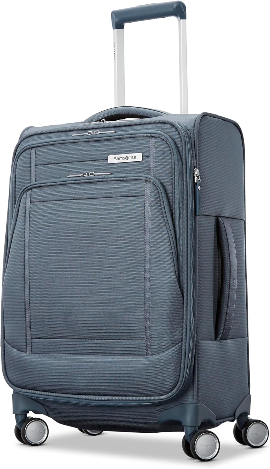 Samsonite UpLIFT 20" Lightweight Softside Carry-On Luggage with Spinner Wheels - Expandable - Airline-Approved, Polyester Soft Suitcase for Ultra Light Travel - Elemental Blue