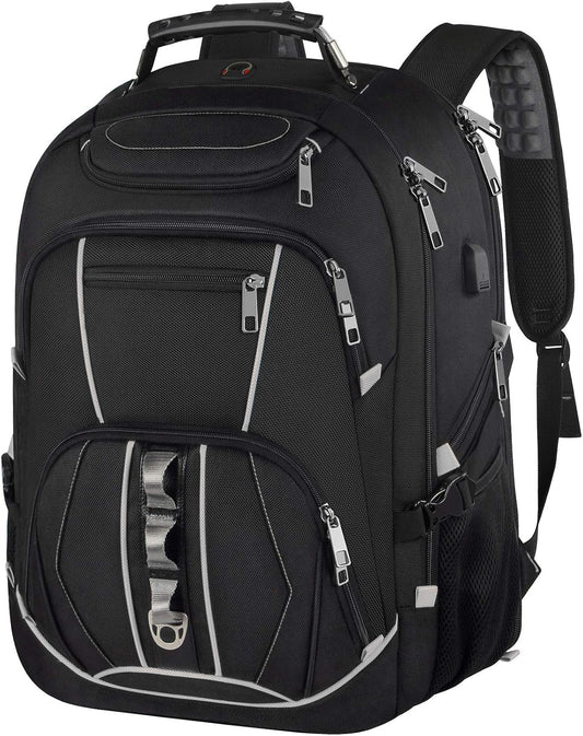 18.4 inch Gaming Laptop Backpacks with USB Charging Port, Big Capacity TSA Friendly RFID Anti Theft Pocket College Heavy Duty Computer Work bag for Men
