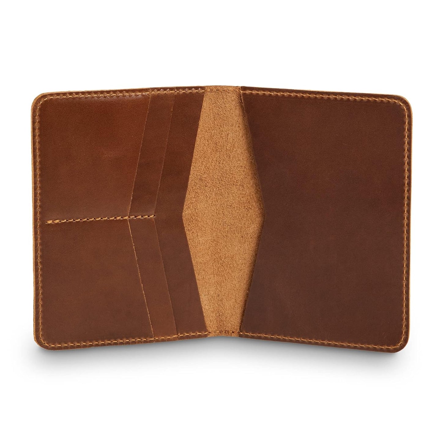PEGAI Standard Full Grain Crazy Horse Leather Passport Holder | Custom Travel Passport Cover & Organizer | Handcrafted Leather Passport Wallet for Men and Women | Pike (Taba)