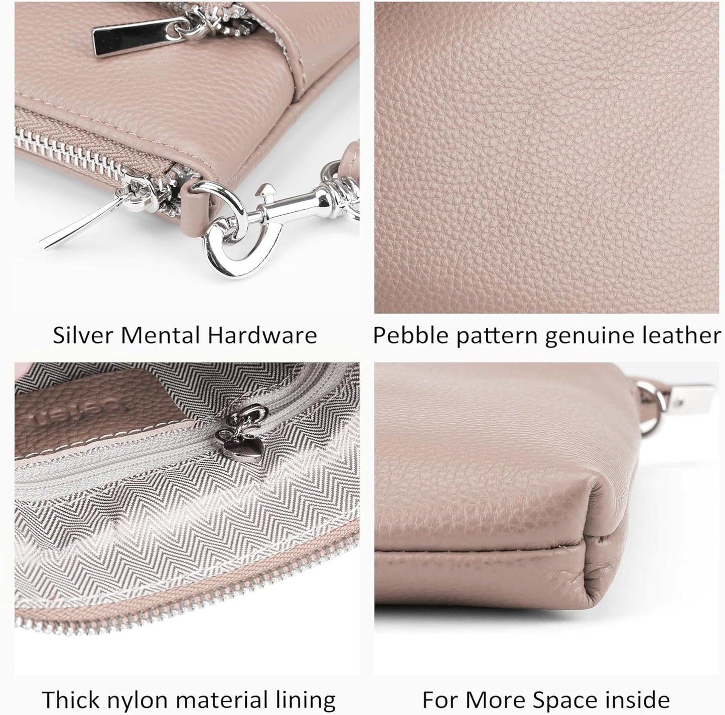 befen Genuine Leather Small Crossbody Purses for Women Travel Cross Body Bags Lightweight with Adjustable Shoulder Strap