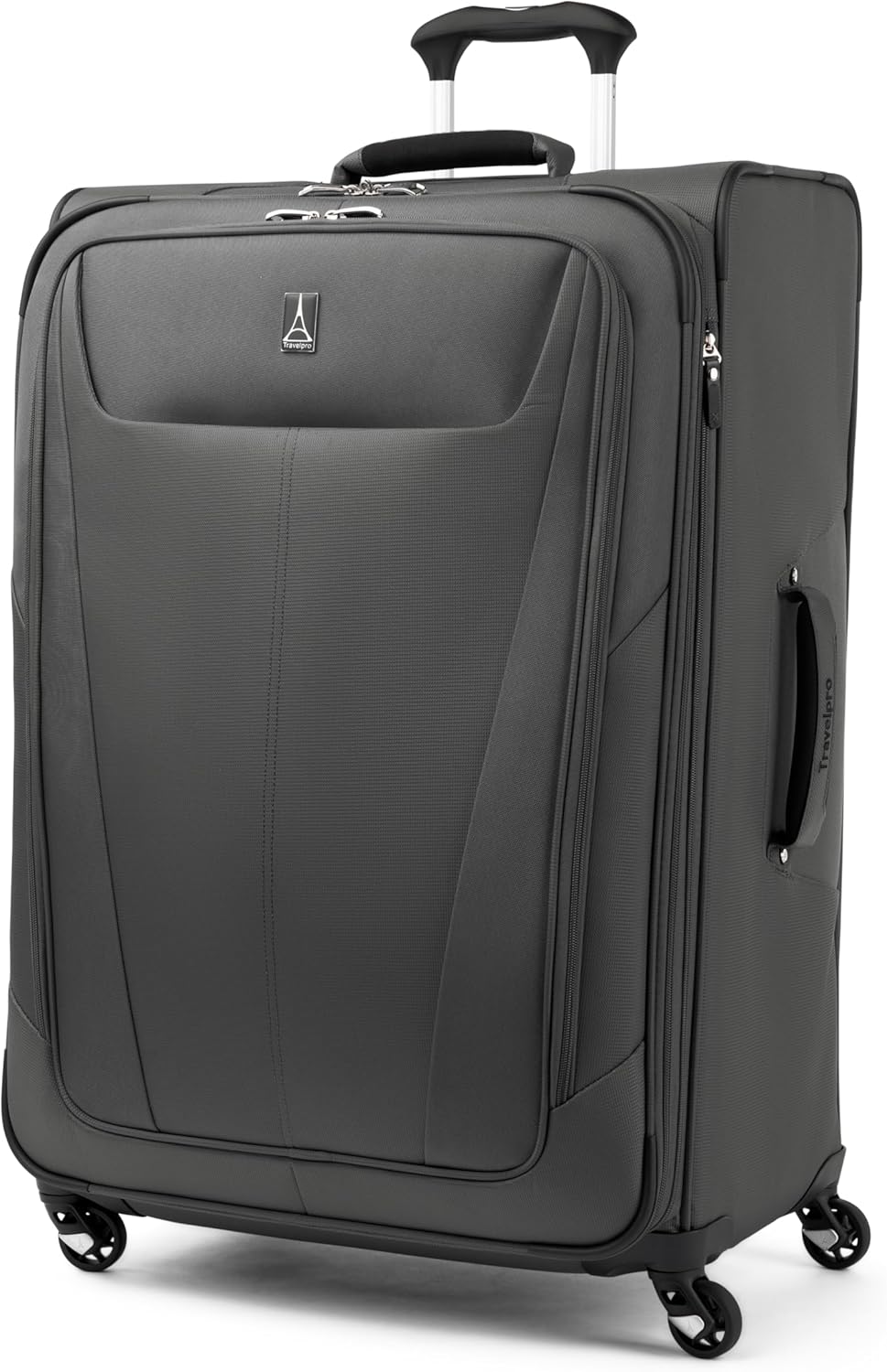 Travelpro Maxlite 5 Softside Expandable Checked Luggage with 4 Spinner Wheels, Lightweight Suitcase, Men and Women, Shadow Grey, Checked Large 29-Inch