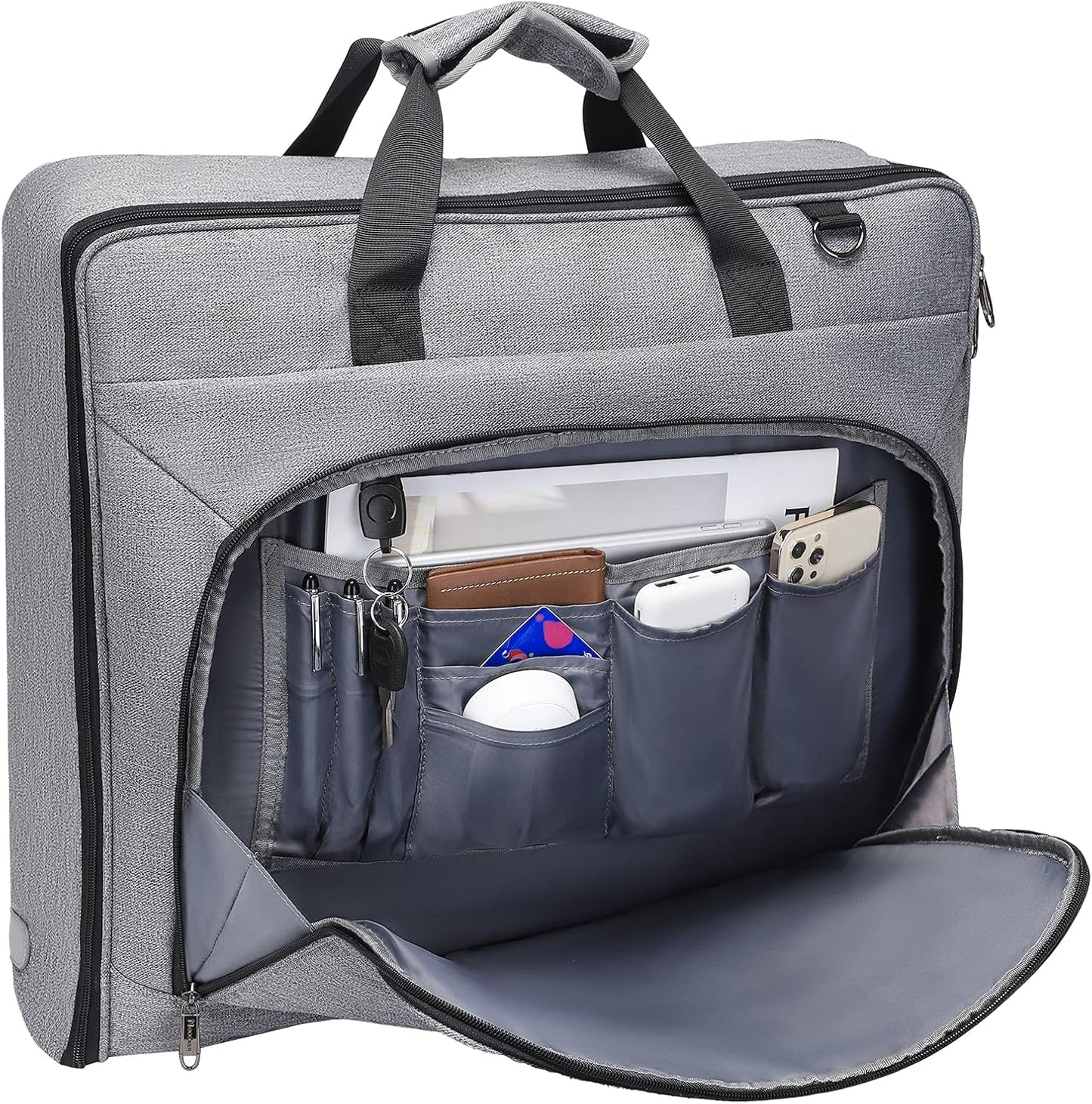 Modoker Suit Luggage Garment Bag with Shoulder Strap, Suit Carry on Bag Hanging Suitcase Garment Bags for Men Women Business Travel