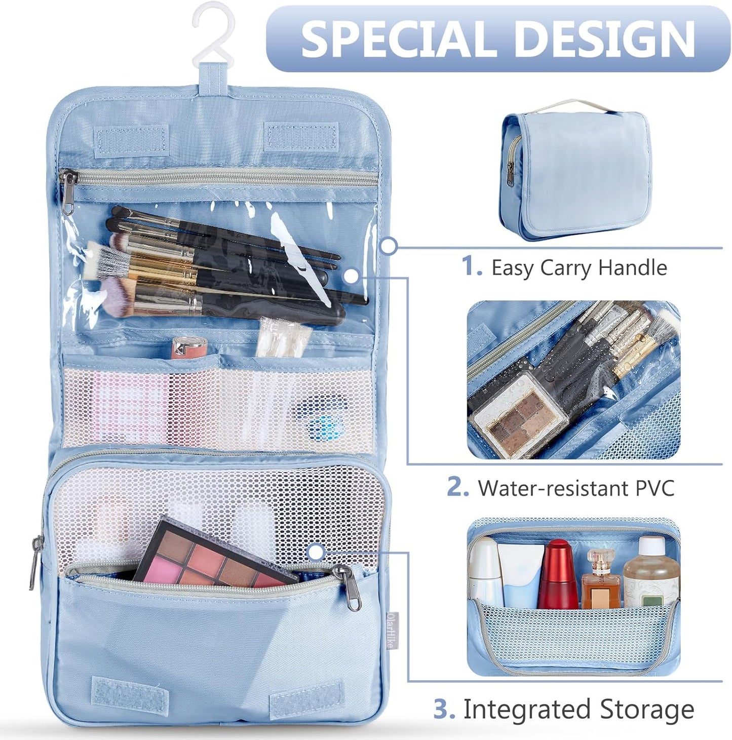 OlarHike 8 Set Packing Cubes for Travel, 4 Various Sizes(Extra Large,Large,Medium,Small), Luggage Organizer Bags for Trip Accessories Essentials, for Carry on Suitcases (Blue)