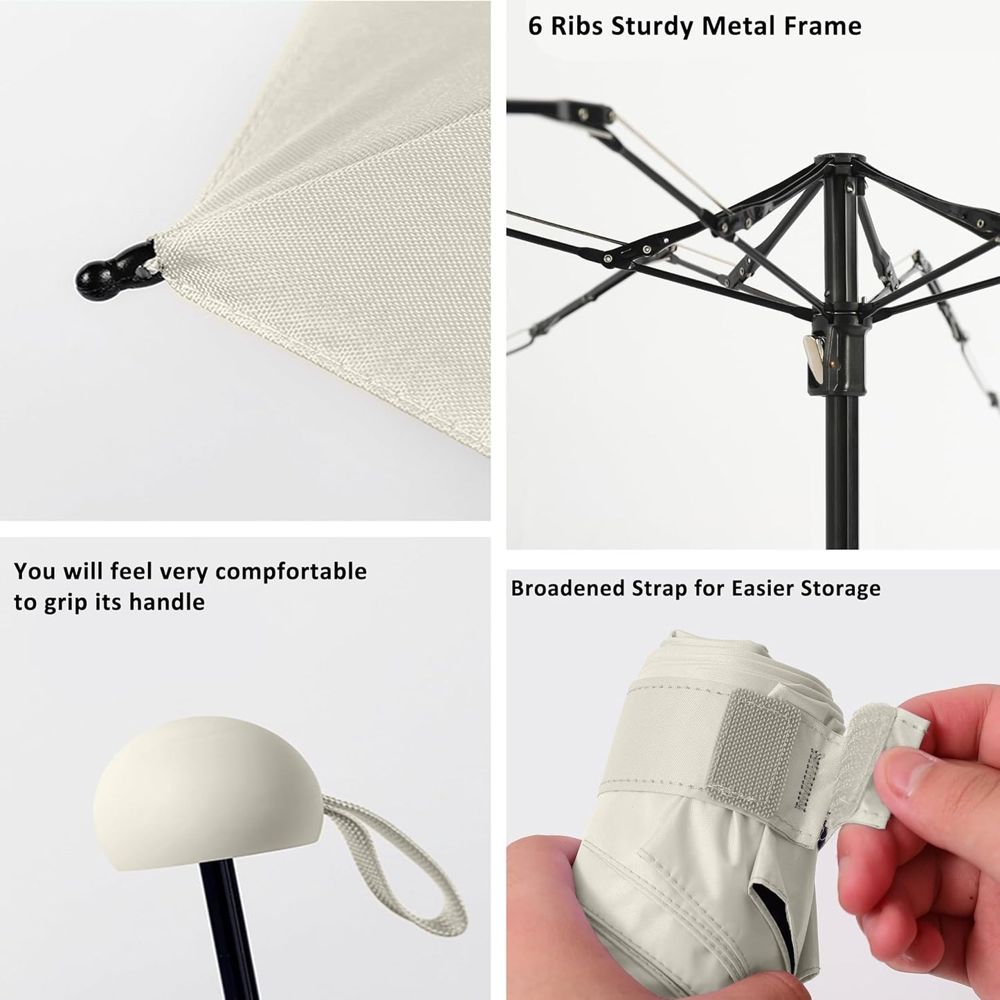 BAODINI Travel Mini Umbrella for Purse With Case Small Compact UV Sun Protection Sun Lightweight Tiny Pocket Umbrella for Women Girls and Men