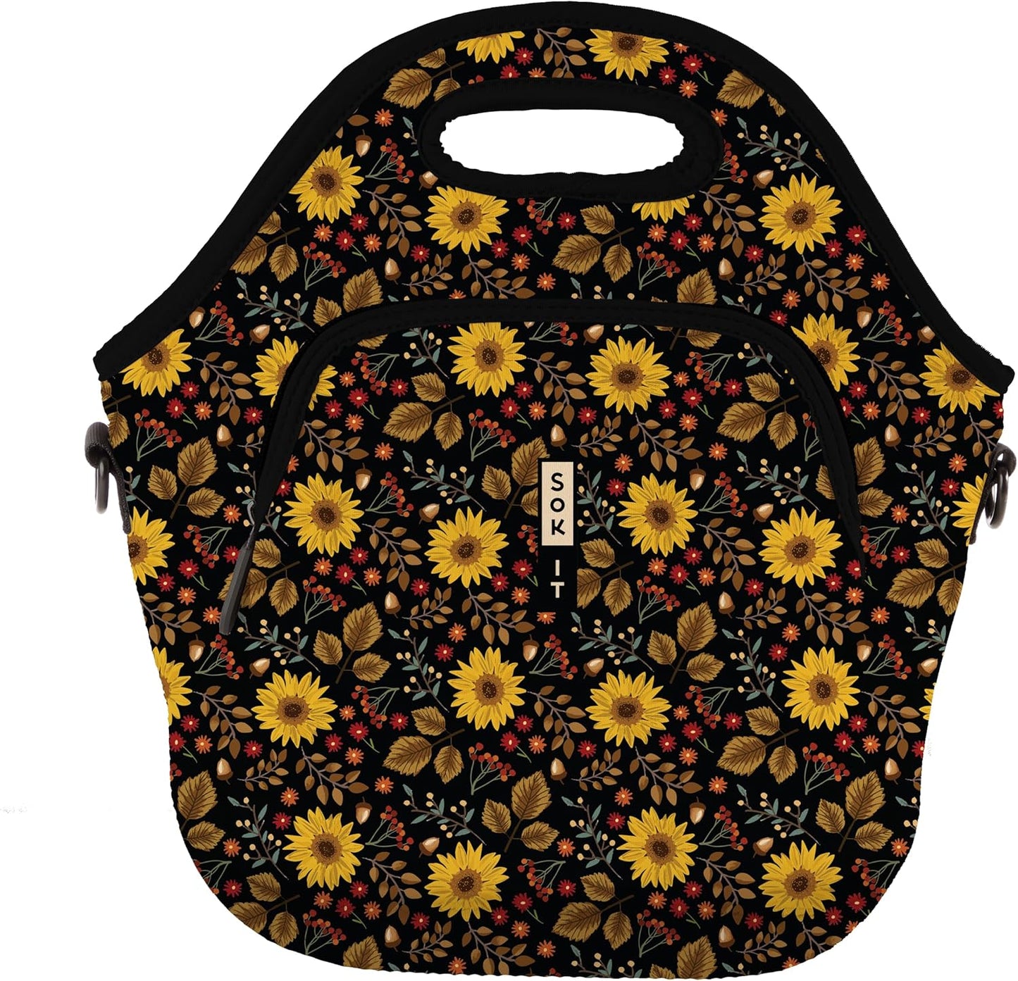 Sok It LunchTote Zippered Bag Insulated Neoprene Caddy (Autumn Glow, X-Large 6.5 Quart Lunch Tote)