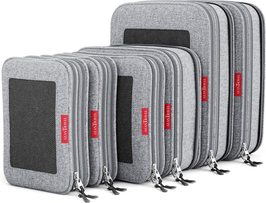 Compression Packing Cubes for Travel Organizers with Double Zipper, LeanTravel