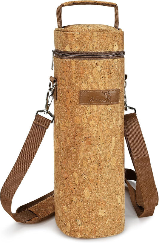 Tirrinia Single Bottle Wine Gift Carrier Bag, Insulated Travel Wine Cooler Tote with Shoulder Strap for Picnic, Party, BYOB Restaurant, Portable One Bottle Wine Chiller Container, Gift for Wine Lovers