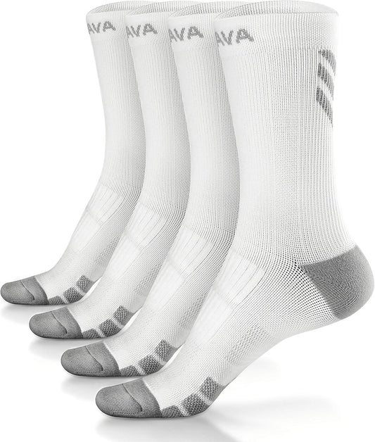 DOVAVA Dri-tech Compression Crew Socks (4/6 Pairs), Comfort Boost Circulation