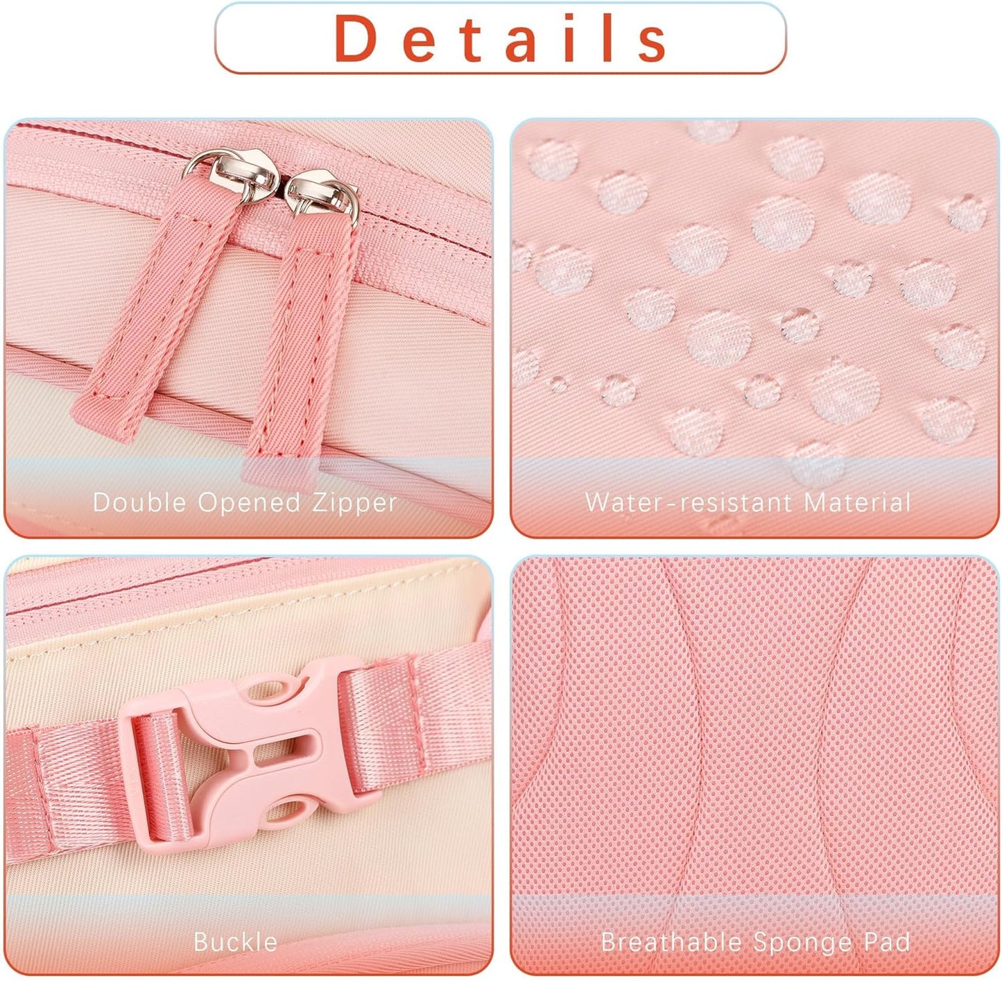 Lightweight Small Backpack for Kids Kindergarten Preschool Backpacks for Girls Ages 2-4-6 (Blush Cream Coral)
