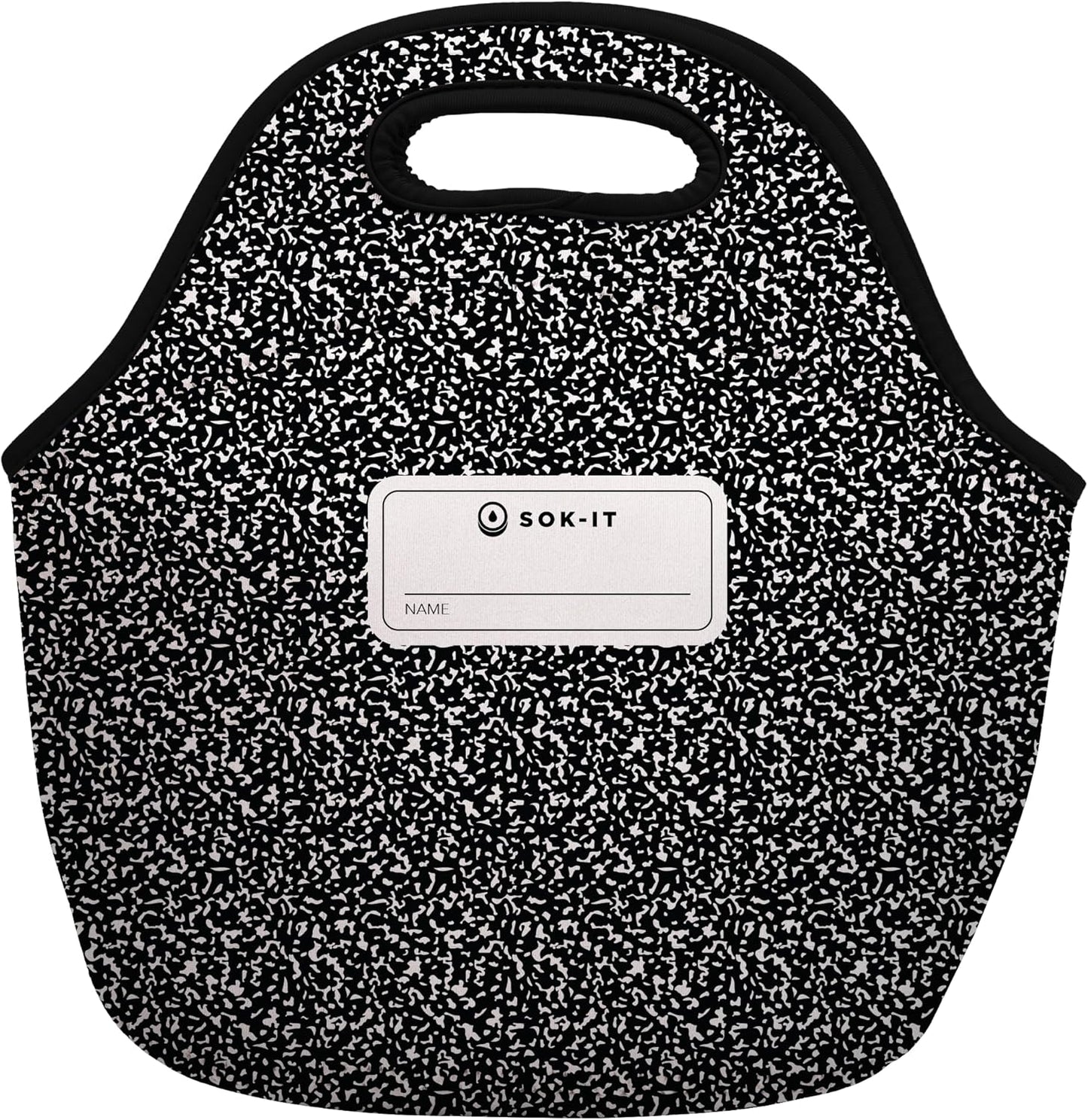 Sok It LunchTote Zippered Bag Insulated Neoprene Caddy (Compose Yourself, Large 4.5 Quart Lunch Tote)