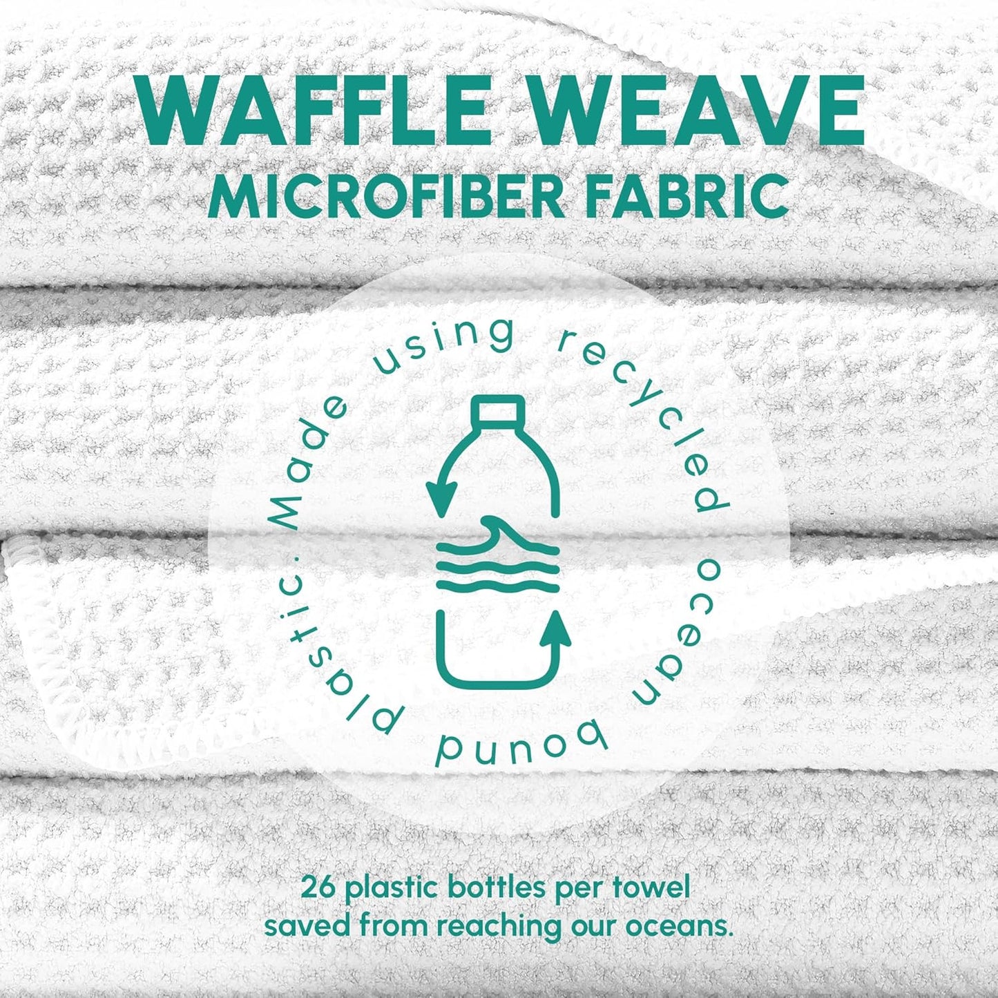 SUN'Y Waffle Microfiber Beach Towel – Sand Free, Quick Dry, Ultra Absorbent, Lightweight & Compact Travel Towel with Carry Bag - Large (63” x 31.5”), Boho