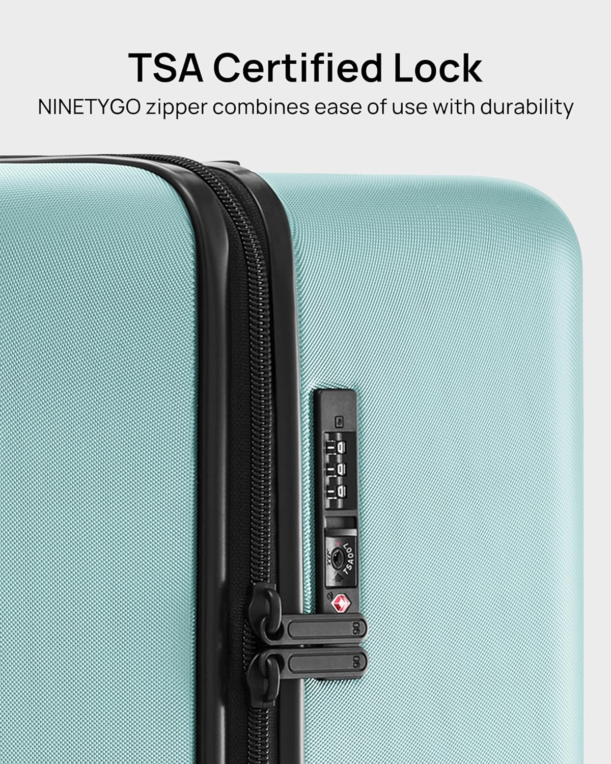 Trunk Luggage 26 Inch, Medium Checked Luggage with Double Spinner Wheels, Anti-Burst Zipper, Hard Case PC Suitcase, Lightweight Travel Luggage, TSA Approved (Crystal Green, Hudson)