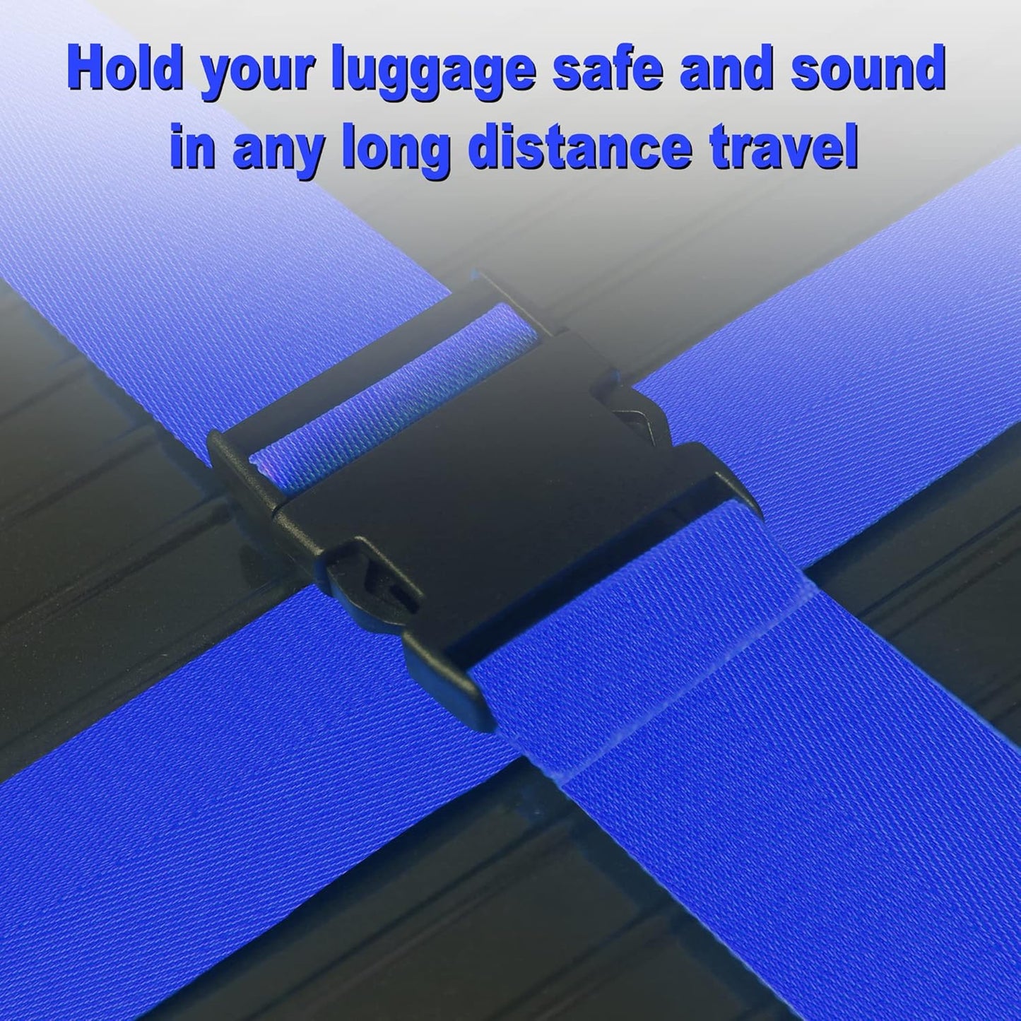 Luggage Straps for Suitcases TSA Approved Travel Belt 8 Pack by Chelmon (Blue)