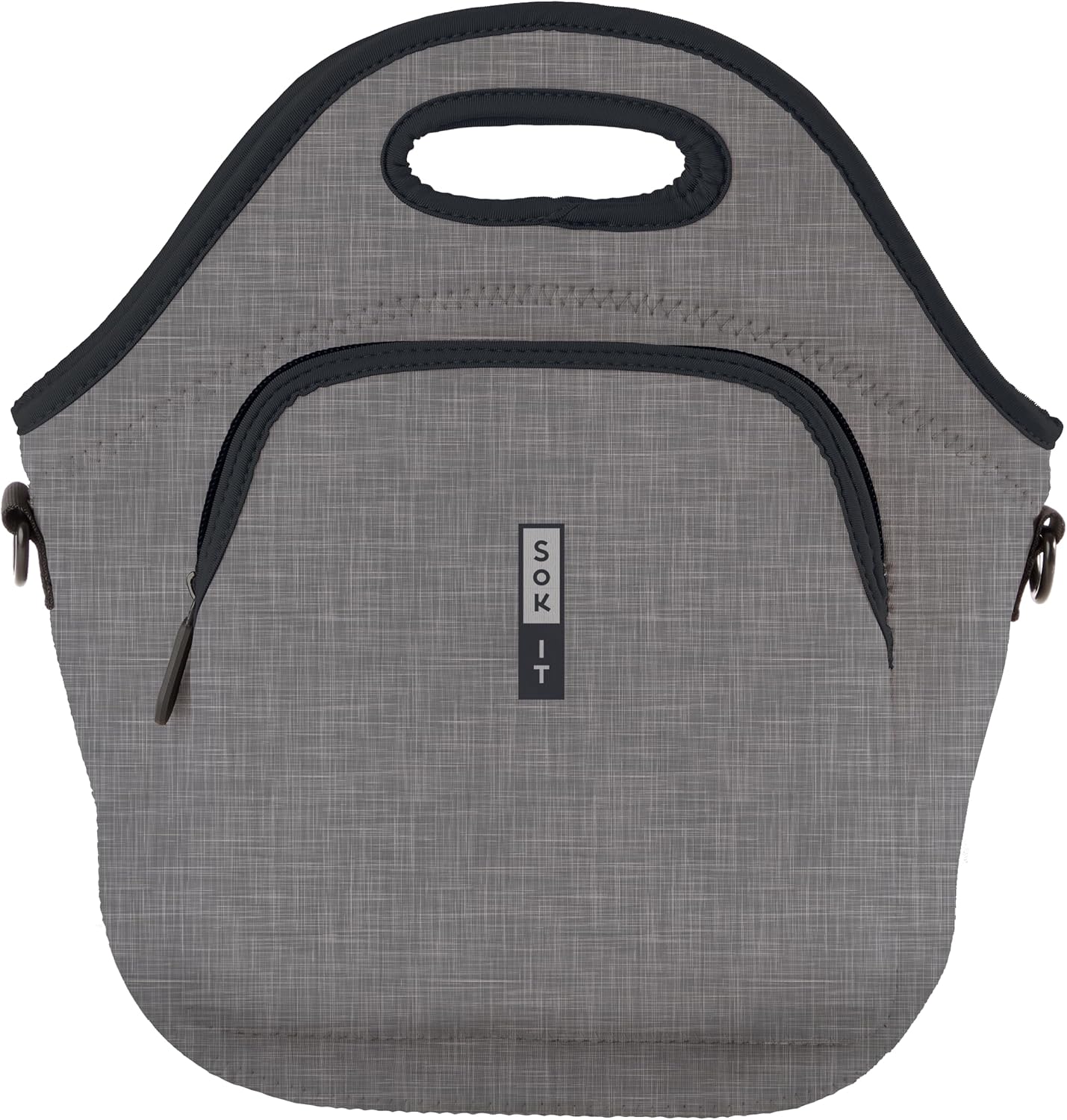 Sok It LunchTote Zippered Bag Insulated Neoprene Caddy (Anthracite, X-Large 6.5 Quart Lunch Tote)