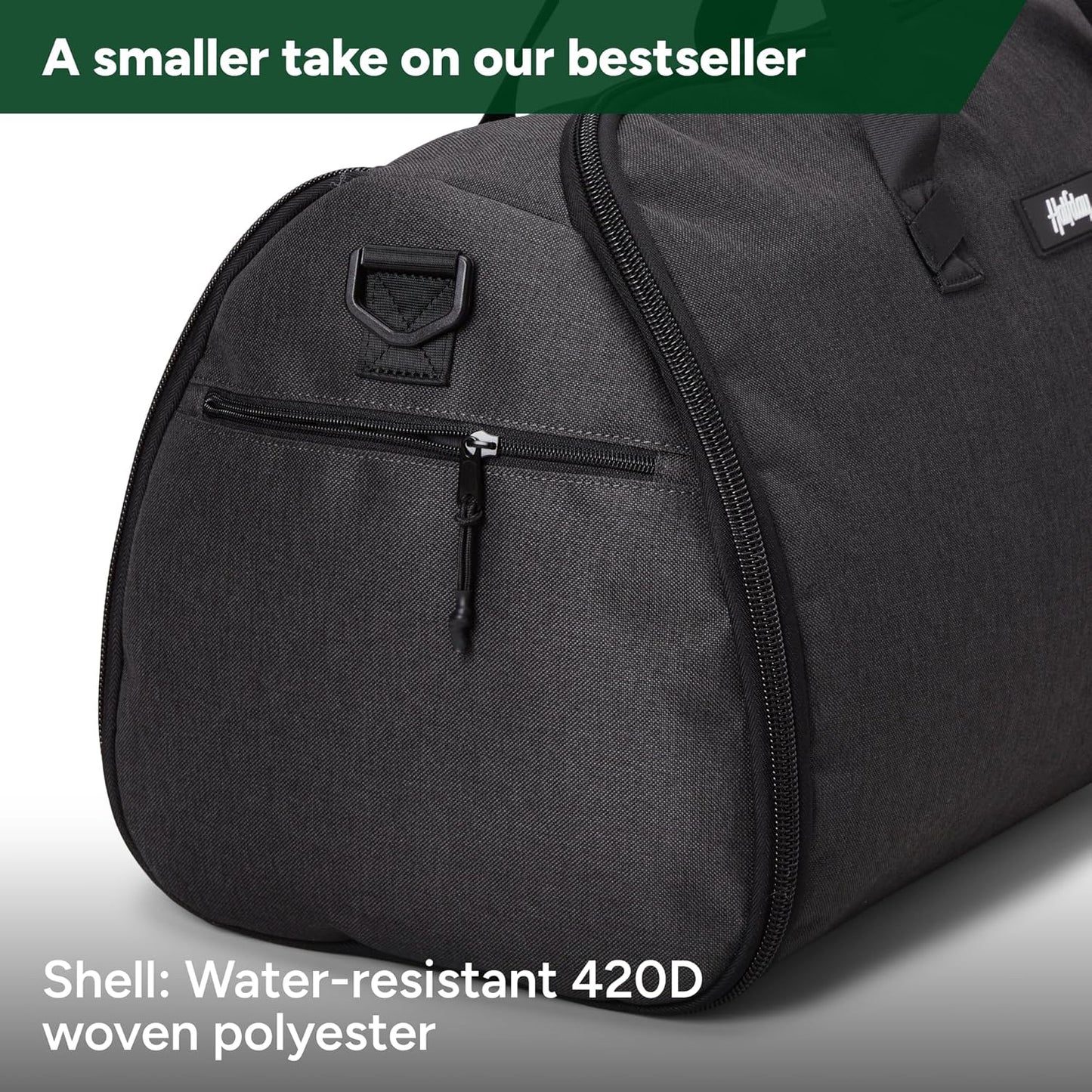 Halfday Convertible 2-in-1 Garment Duffel Weekender Bag 40L | Wrinkle-Free Travel, Hanging Suit Compartment, Shoe Pockets, Trolley Sleeve. Durable & Water-Resistant Carry-On, Shadow
