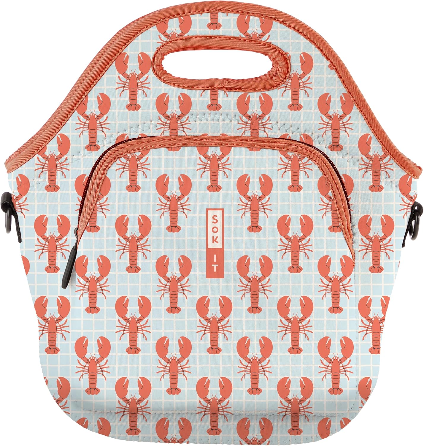 Sok It LunchTote Zippered Bag Insulated Neoprene Caddy (Claw & Order, X-Large 6.5 Quart Lunch Tote)